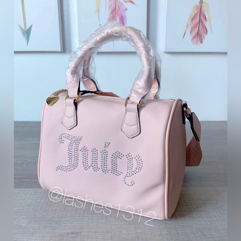 JUICY COUTURE Bag Be Classic II Satchel - Pink with Rhinestones - Picture 3 of 9